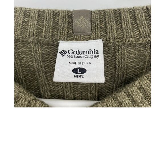 Columbia Men’s Commando Sweater  V
Neck Cotton Green Pullover size L - Picture 5 of 6
